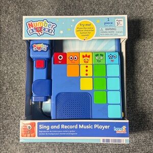 Numberblocks Sing Record Player Karaoke Microphone Musical Boombox Counting Math